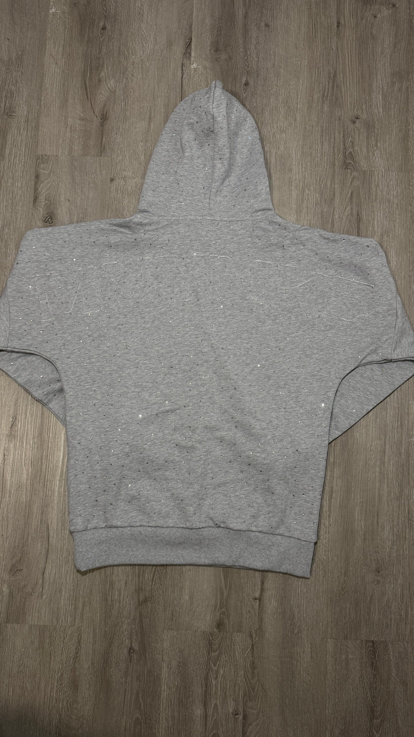 Moneymakerz Full Rhinestone Hoodie (Grey)